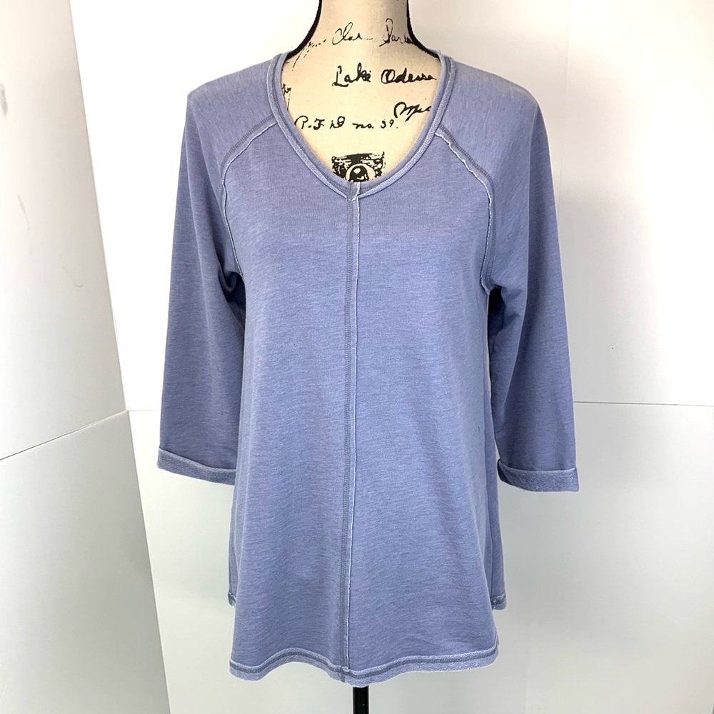 Soft Surroundings Logan Tunic Sweater Petite Women M Purple Relaxed Athleisure